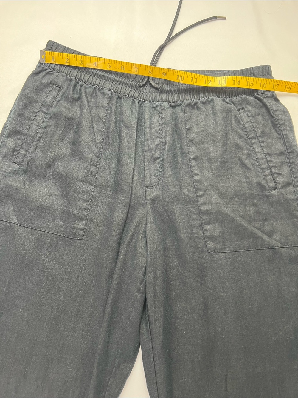 Athleta Retreat Black Linen Wide Leg Ankle Slit Vacation Resort Cruise Pant - Picture 8 of 14